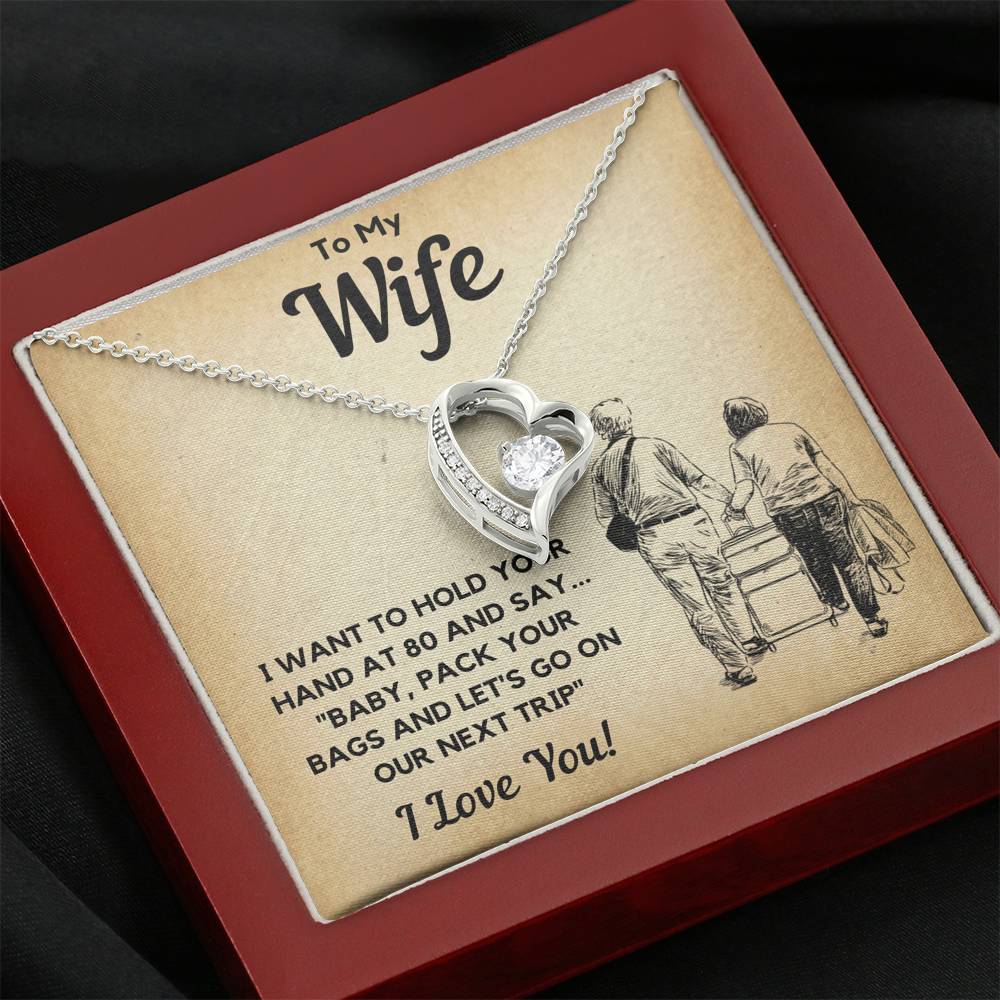 TO MY WIFE BAGS HEART NECKLACE GIFT SET - ON CLOUD NINE GIFTS