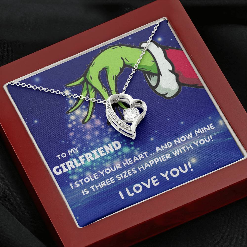 TO MY GIRLFRIEND THREE SIZES HAPPIER HEART NECKLACE GIFT SET - ON CLOUD NINE GIFTS
