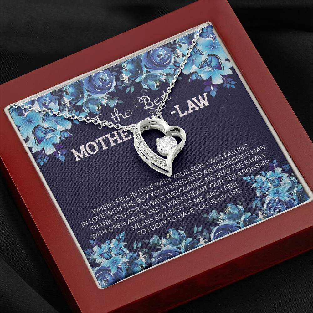 TO MY MOTHER IN LAW "WARM-SO" HEART NECKLACE GIFT SET - ON CLOUD NINE GIFTS