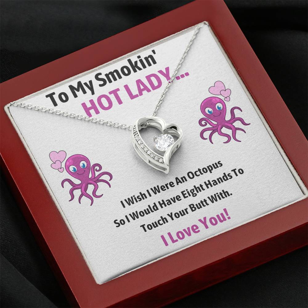 TO MY SMOKIN HOT LADY "OCTOPUS" HEART NECKLACE GIFT SET - ON CLOUD NINE GIFTS