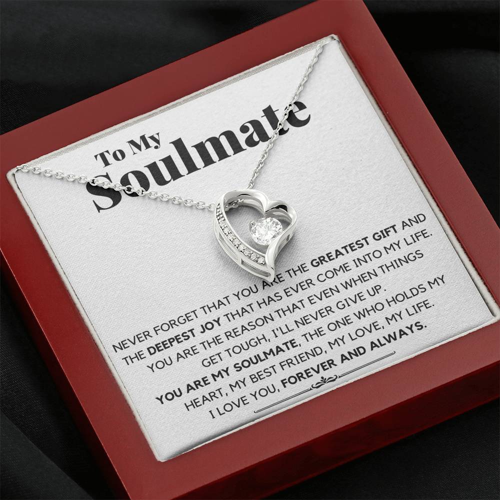 TO MY SOULMATE DEEPEST JOY HEART NECKLACE GIFT SET - ON CLOUD NINE GIFTS