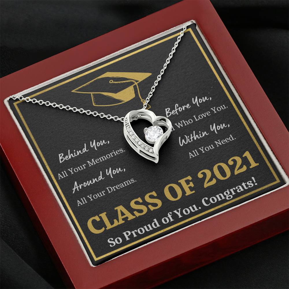 GRADUATION ALL YOU NEED GOLD HEART NECKLACE GIFT SET - ON CLOUD NINE GIFTS