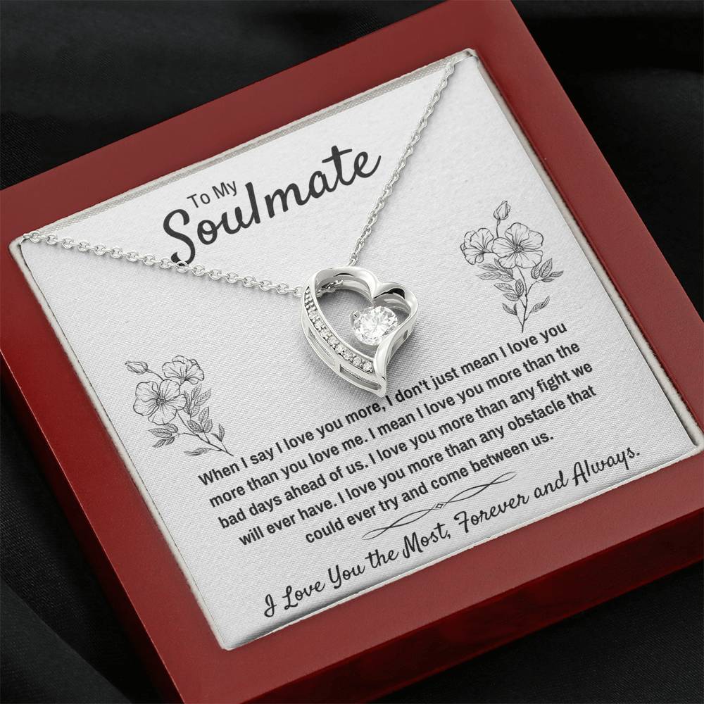 TO MY SOULMATE THE MOST FLOWERS HEART NECKLACE GIFT SET - ON CLOUD NINE GIFTS