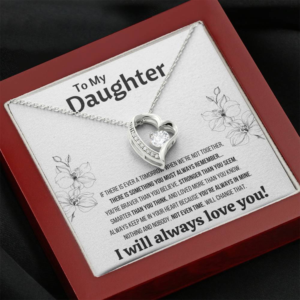 TO MY DAUGHTER "NOT EVEN TIME" HEART NECKLACE ANNIVERSARY GIFT SET - ON CLOUD NINE GIFTS
