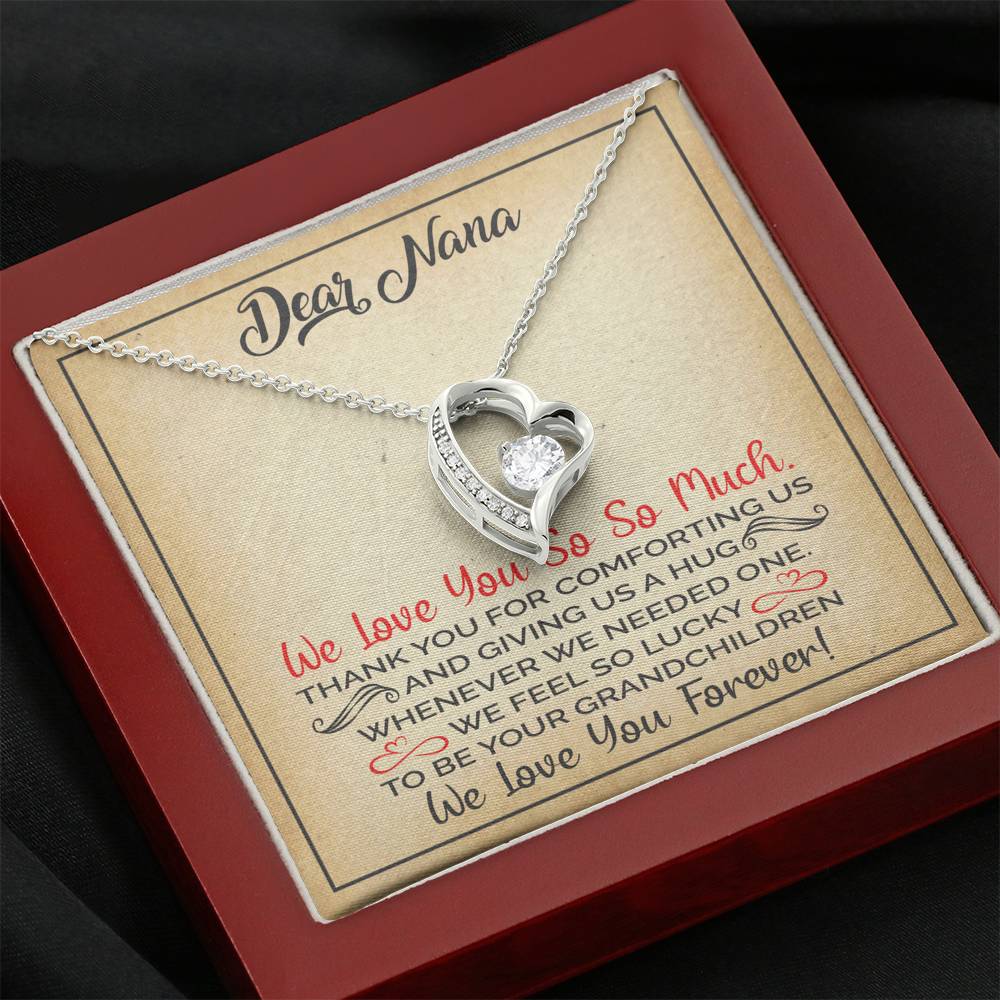 DEAR NANA "HUG" HEART NECKLACE GIFT SET - ON CLOUD NINE GIFTS