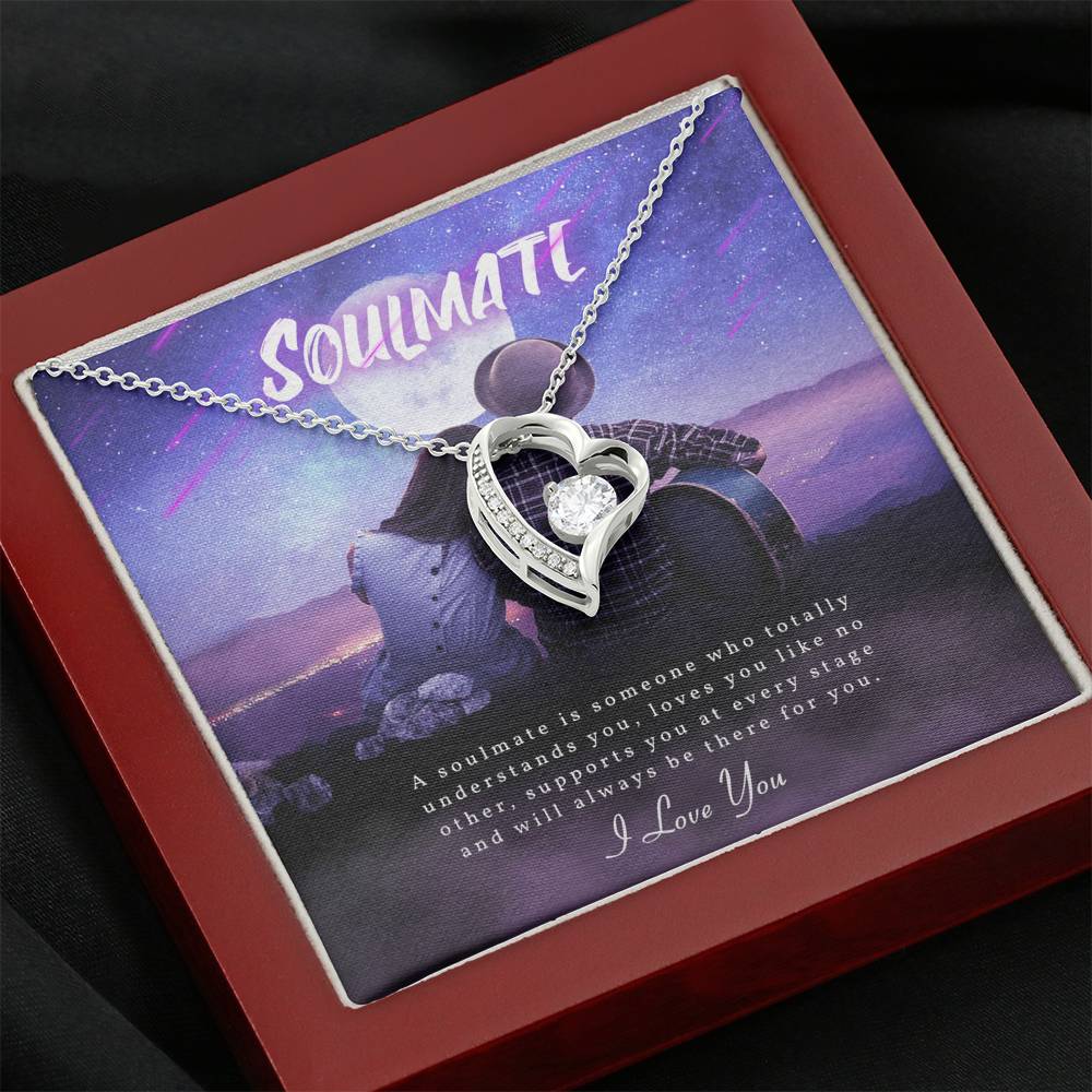 TO MY SOULMATE "SOMEONE-PB" HEART NECKLACE GIFT SET - ON CLOUD NINE GIFTS