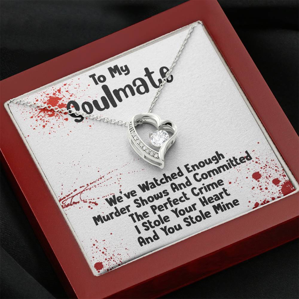 TO MY SOULMATE MURDER SHOWS HEART NECKLACE GIFT SET - ON CLOUD NINE GIFTS
