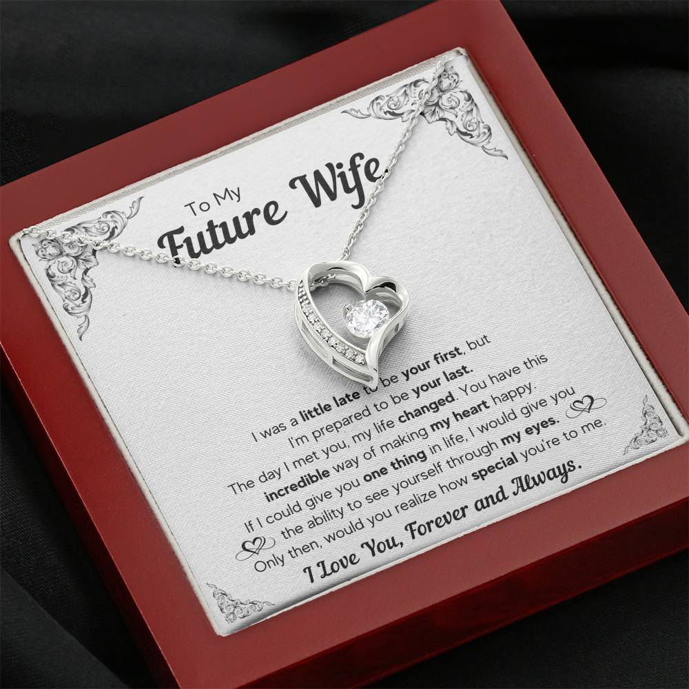TO MY FUTURE WIFE LITTLE LATE HEART NECKLACE GIFT SET - ON CLOUD NINE GIFTS