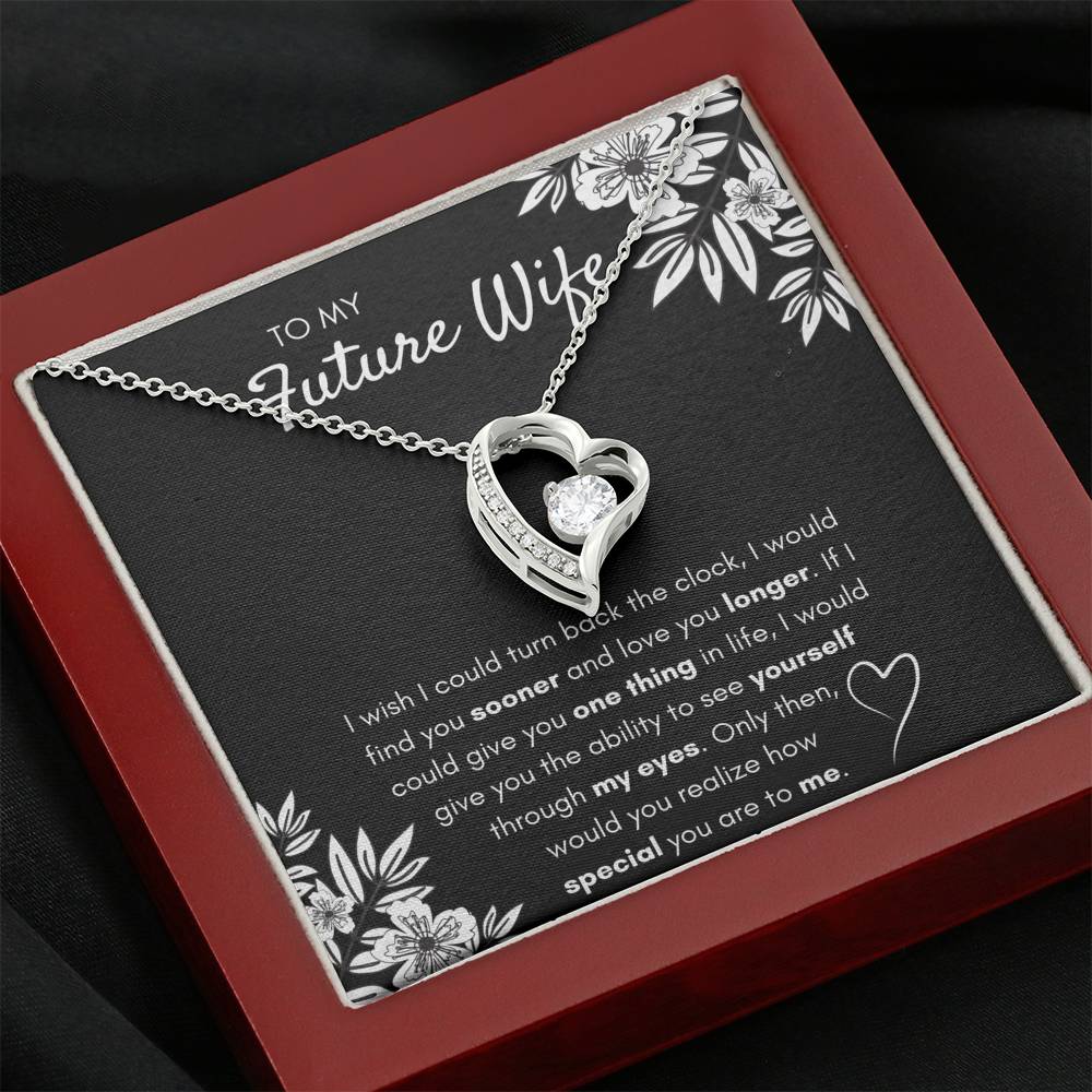 TO MY FUTURE WIFE "FIND YOU SOONER" HEART NECKLACE GIFT SET - ON CLOUD NINE GIFTS