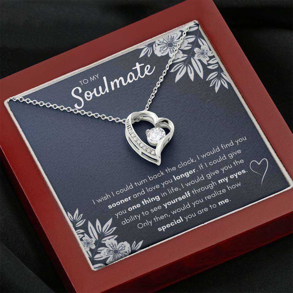 TO MY SOULMATE "FIND YOU SOONER" HEART NECKLACE GIFT SET - ON CLOUD NINE GIFTS