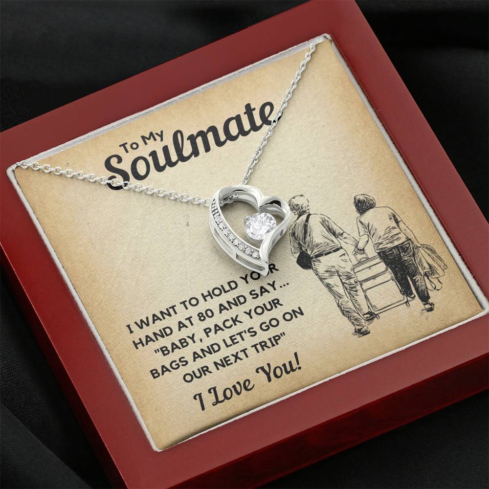 TO MY SOULMATE BAGS HEART NECKLACE GIFT SET - ON CLOUD NINE GIFTS