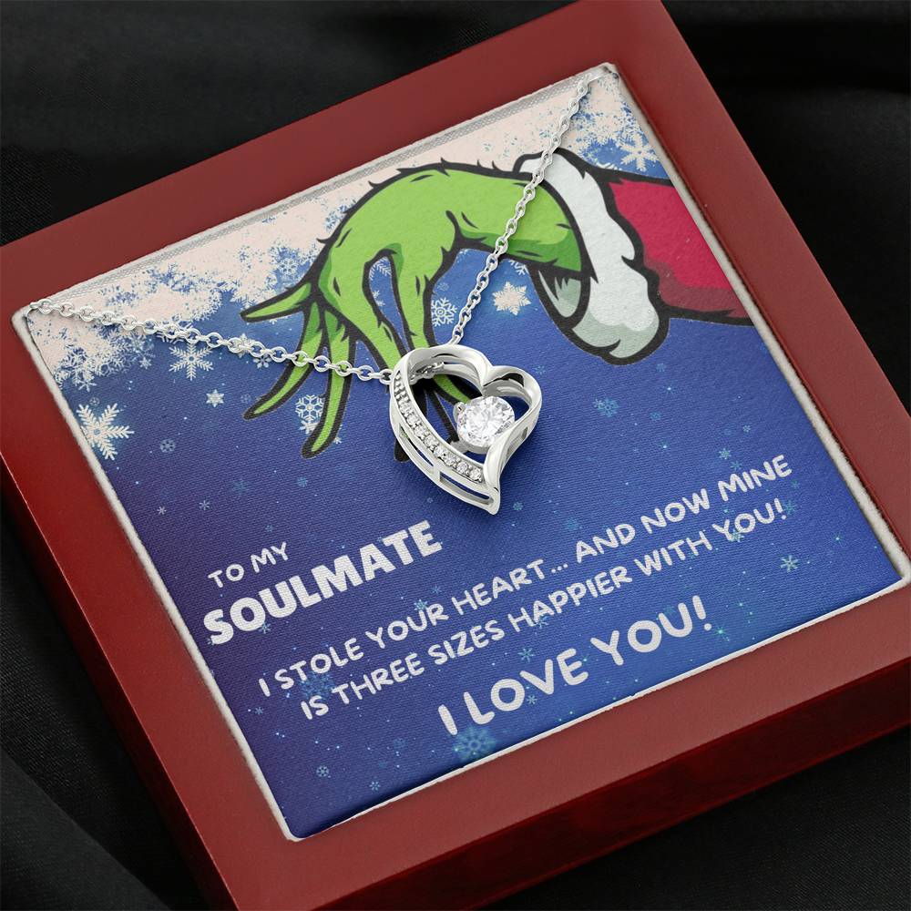 TO MY SOULMATE "THREE SIZES HAPPIER" HEART NECKLACE GIFT SET - ON CLOUD NINE GIFTS