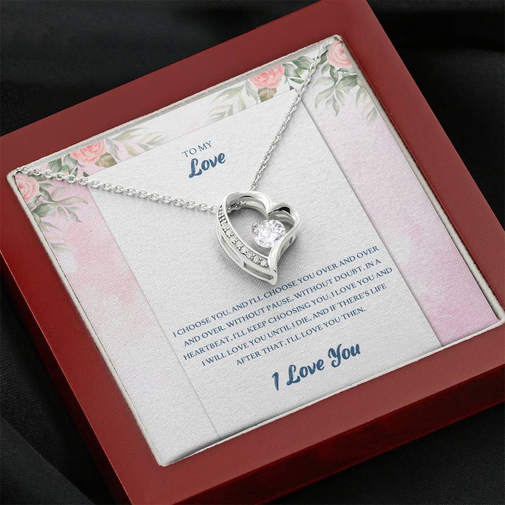 TO MY LOVE "CHOOSE-PB" HEART NECKLACE GIFT SET - ON CLOUD NINE GIFTS