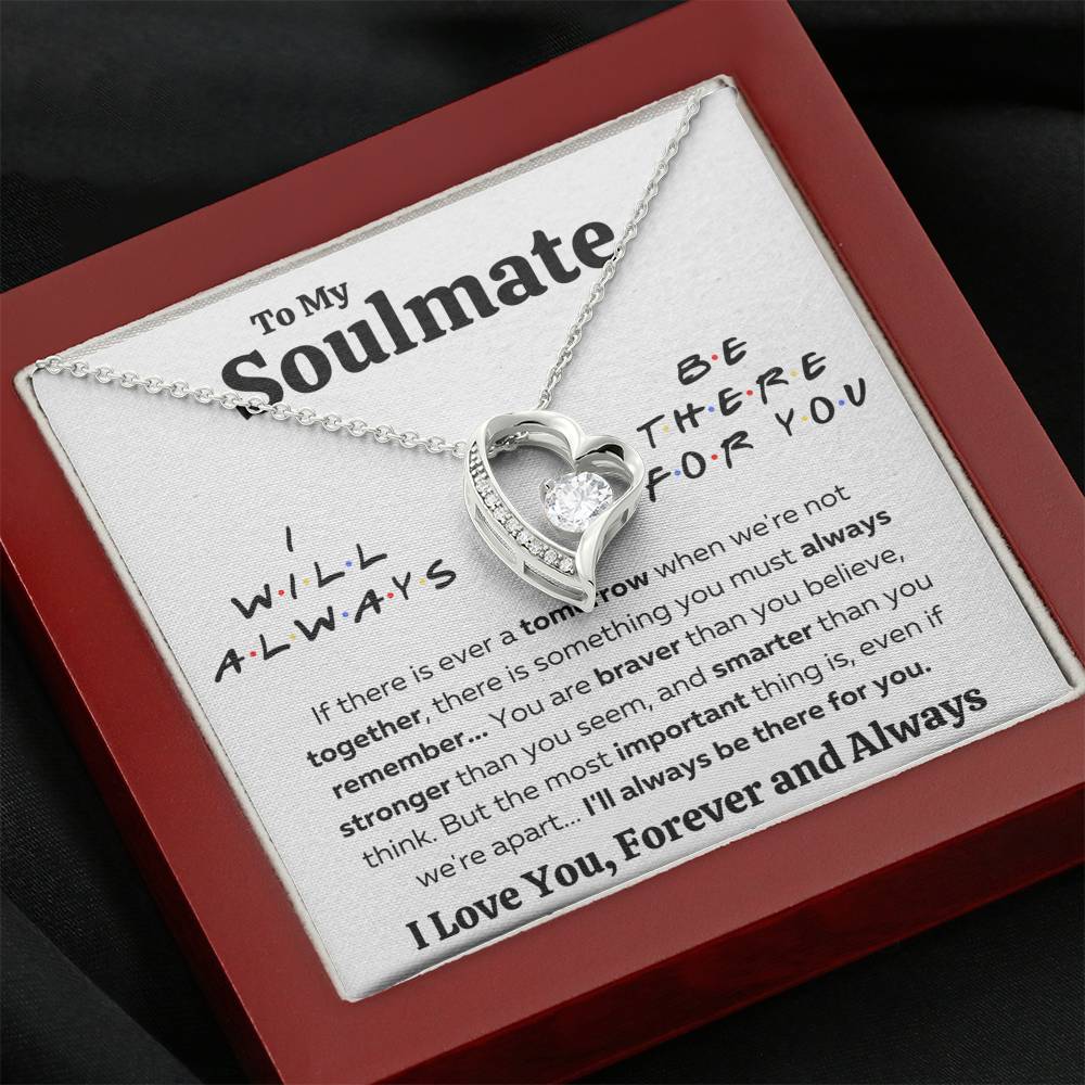 TO MY SOULMATE "THERE FOR YOU - BRAVER" HEART NECKLACE GIFT SET - ON CLOUD NINE GIFTS
