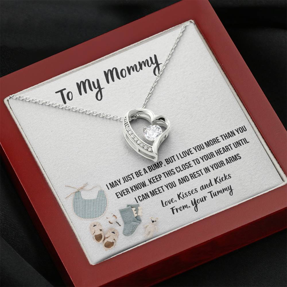 TO MY MOMMY "BABY F" HEART NECKLACE GIFT SET - ON CLOUD NINE GIFTS