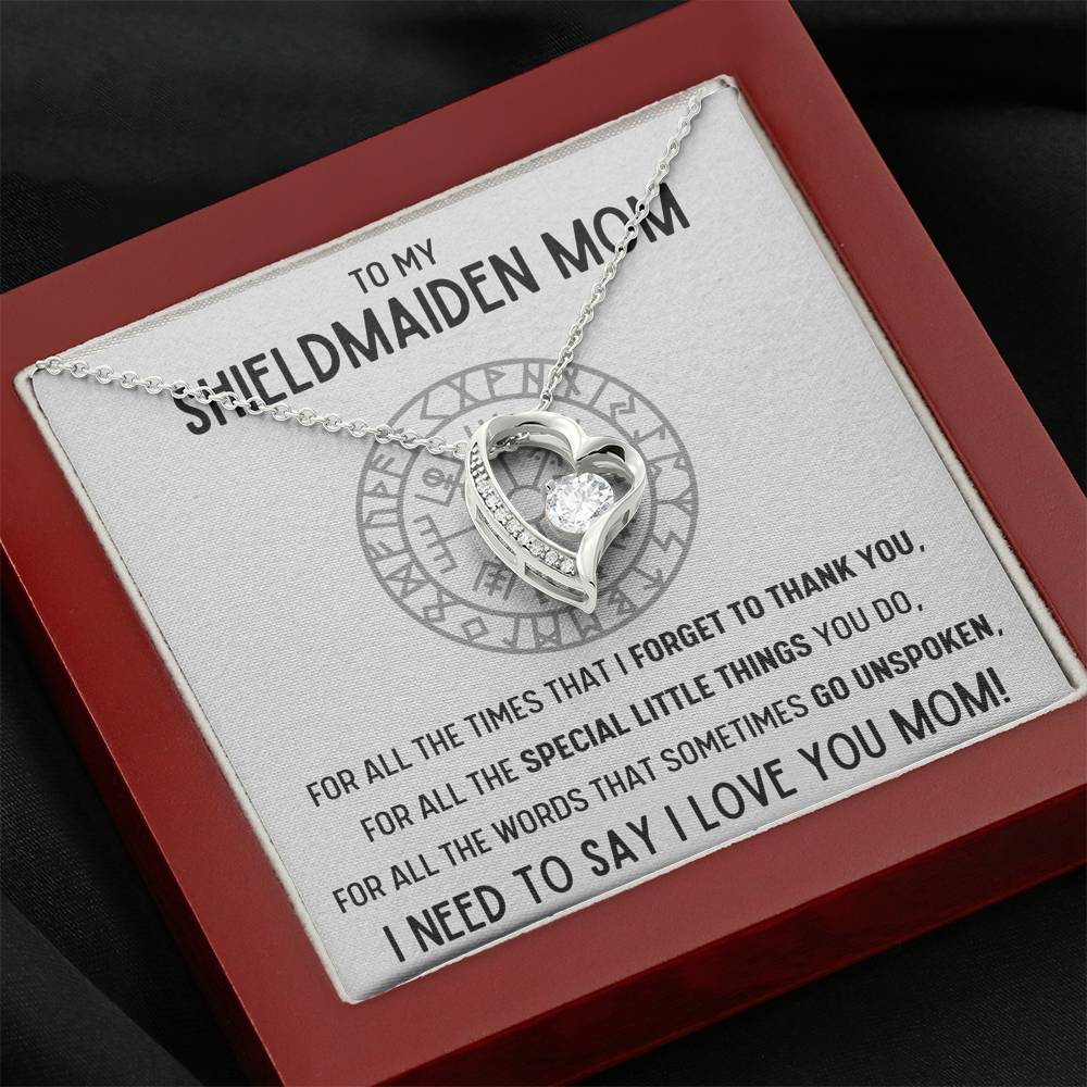 TO MY SHIELDMAIDEN MOM "FOR ALL" HEART NECKLACE GIFT SET - ON CLOUD NINE GIFTS