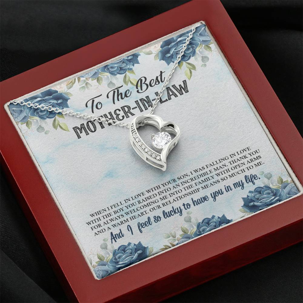 TO MY MOTHER IN LAW "LUCKY-SO" HEART NECKLACE GIFT SET - ON CLOUD NINE GIFTS
