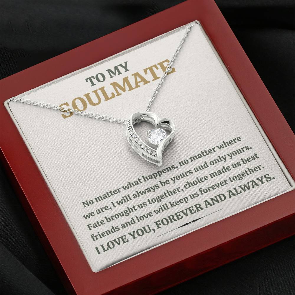TO MY SOULMATE "FOREVER TOGETHER" HEART NECKLACE GIFT SET - ON CLOUD NINE GIFTS