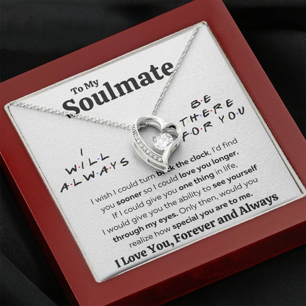 TO MY SOULMATE "THERE FOR YOU - MY EYES" HEART NECKLACE GIFT SET - ON CLOUD NINE GIFTS