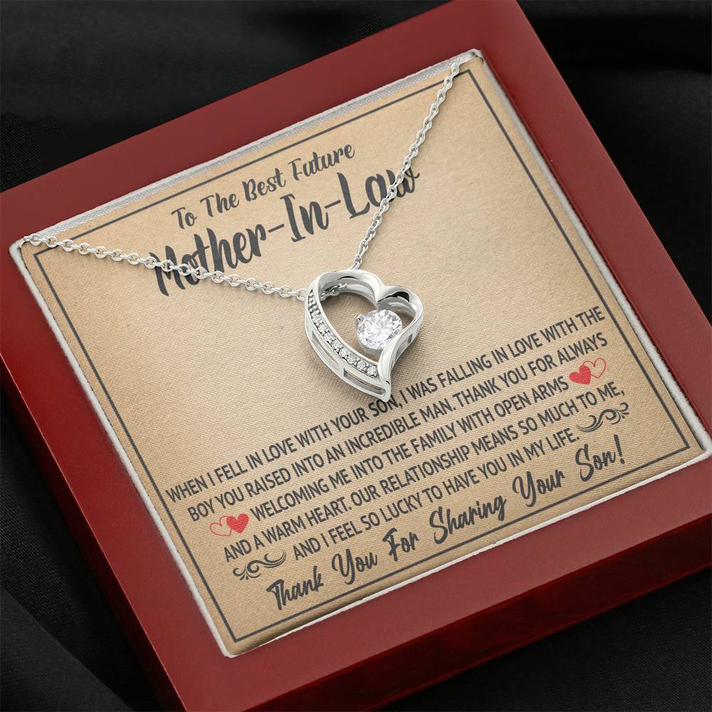 TO MY FUTURE MOTHER IN LAW SHARING HEART NECKLACE GIFT SET - ON CLOUD NINE GIFTS