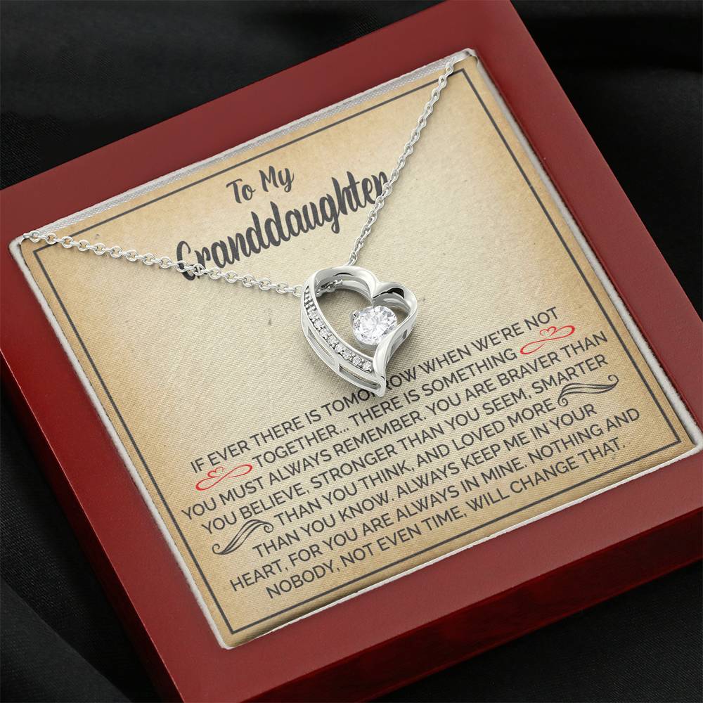 TO MY GRANDDAUGHTER NOT EVEN TIME HEART NECKLACE GIFT SET - ON CLOUD NINE GIFTS