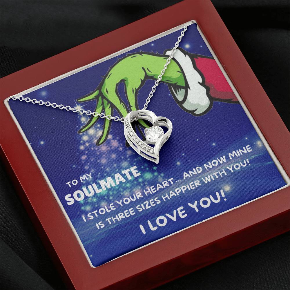 TO MY SOULMATE "THREE SIZES HAPPIER - TREE" HEART NECKLACE GIFT SET - ON CLOUD NINE GIFTS
