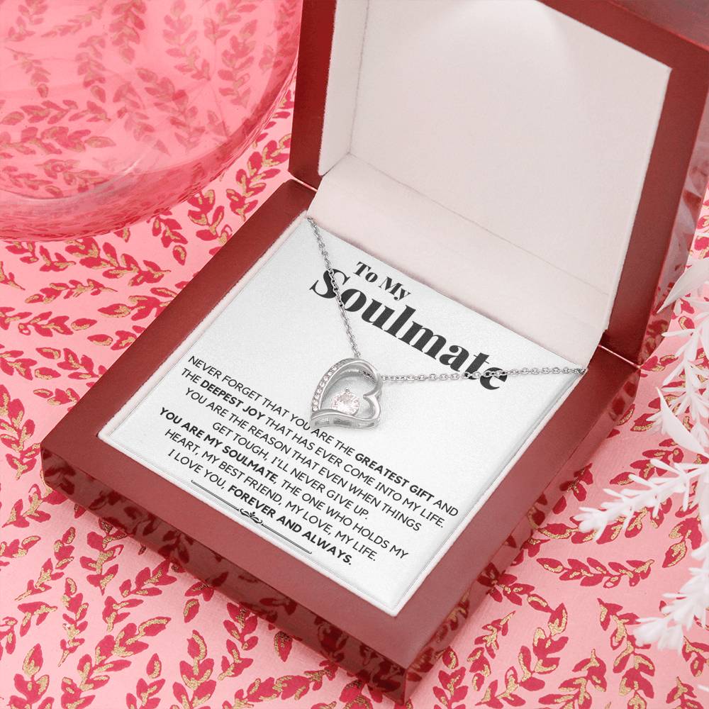 TO MY SOULMATE DEEPEST JOY HEART NECKLACE GIFT SET - ON CLOUD NINE GIFTS
