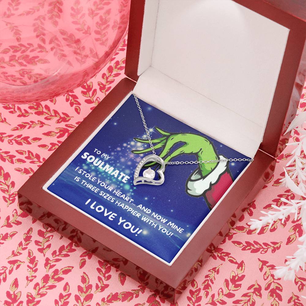 TO MY SOULMATE "THREE SIZES HAPPIER - TREE" HEART NECKLACE GIFT SET - ON CLOUD NINE GIFTS