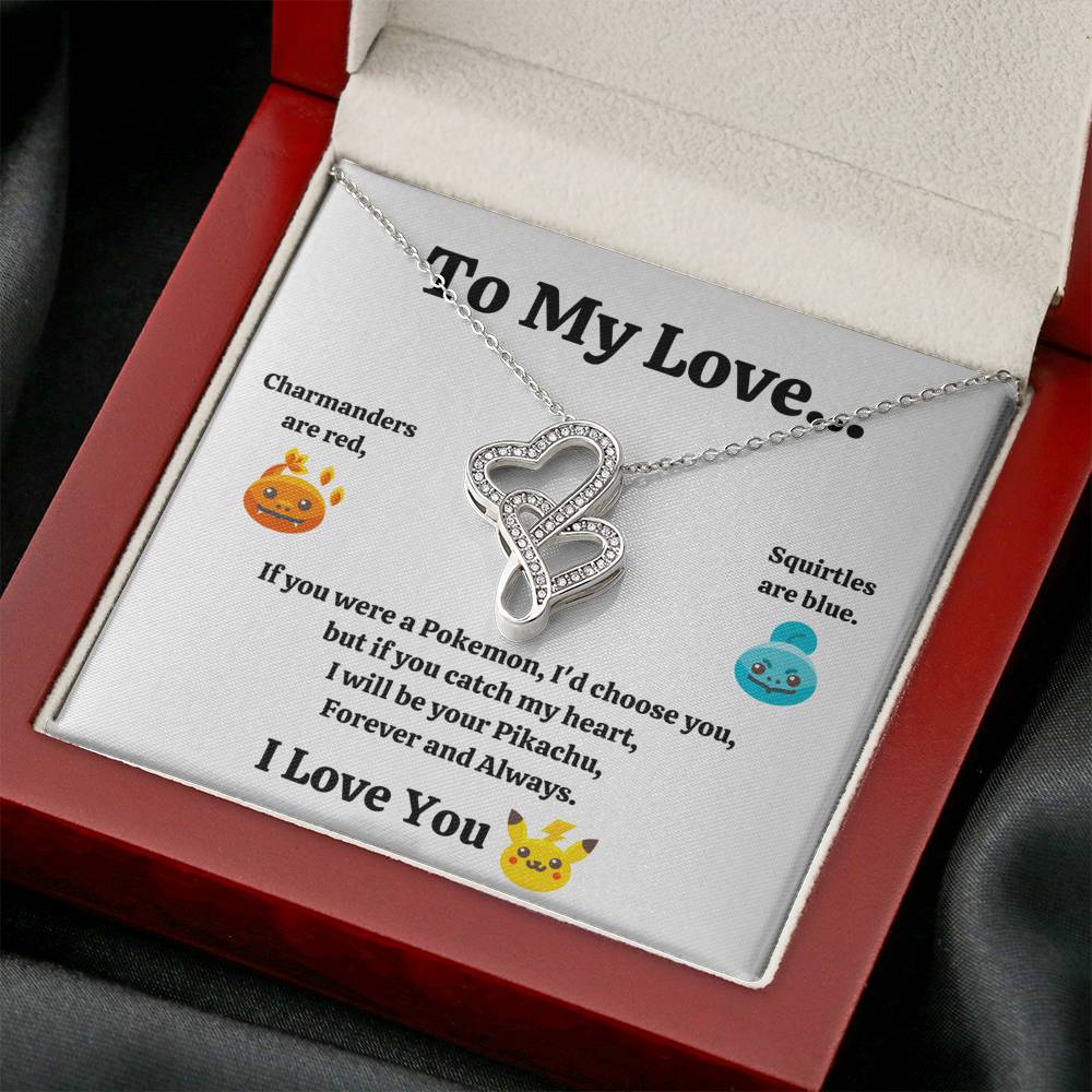 TO MY LOVE "CATCH MY HEART" DOUBLE HEARTS NECKLACE GIFT SET - ON CLOUD NINE GIFTS