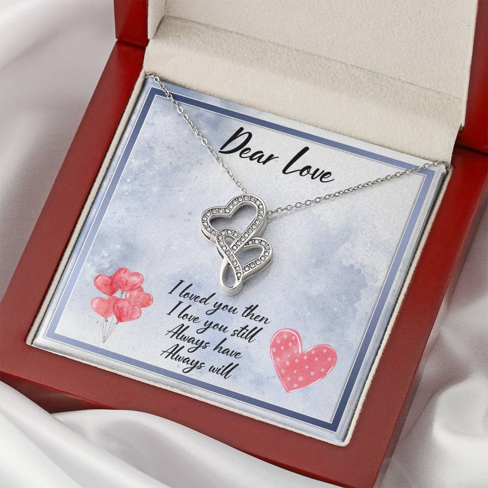 DEAR WIFE "LOVE YOU STILL" DOUBLE HEARTS NECKLACE GIFT SET - ON CLOUD NINE GIFTS