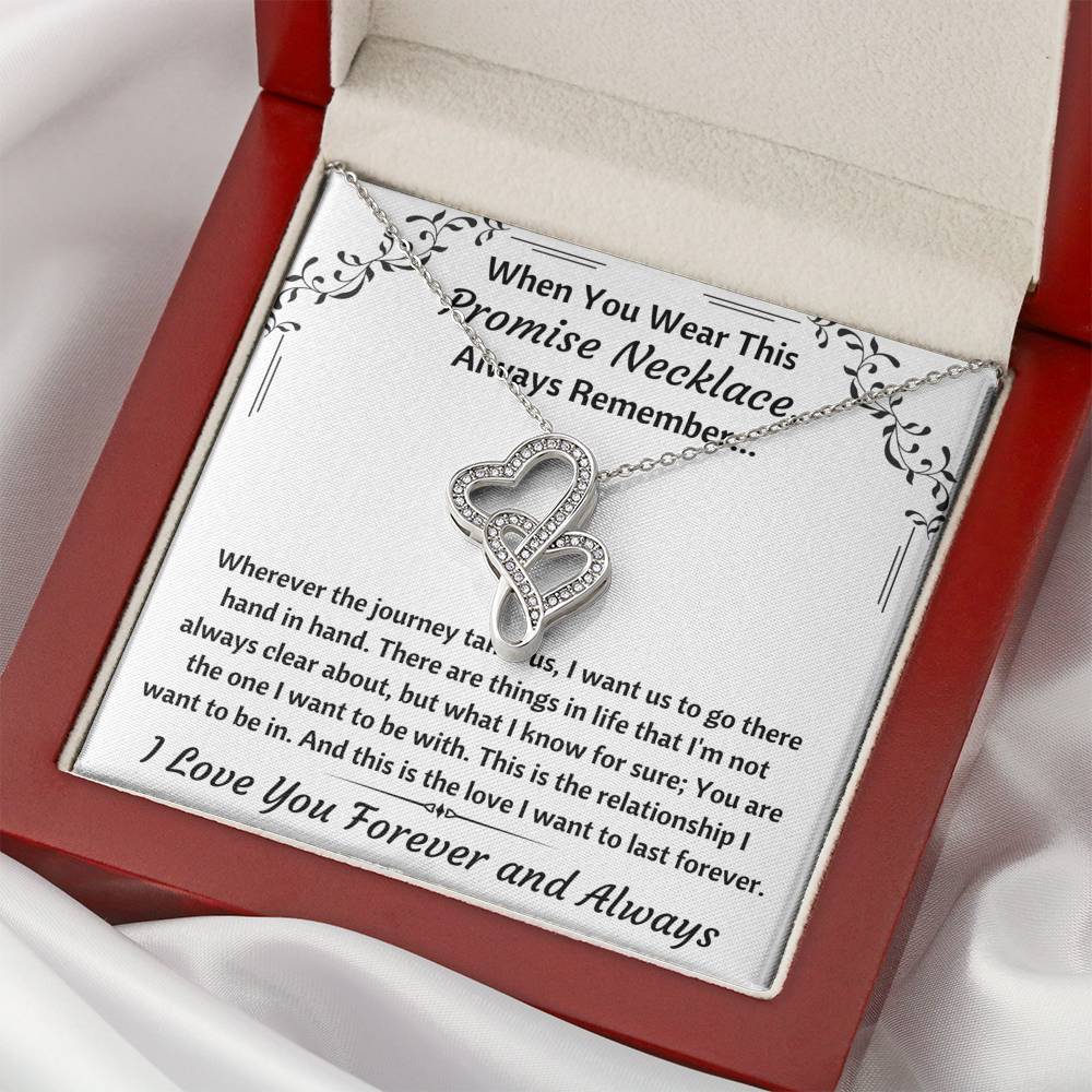 TO MY LOVE "PROMISE NECKLACE" DOUBLE HEARTS NECKLACE GIFT SET - ON CLOUD NINE GIFTS
