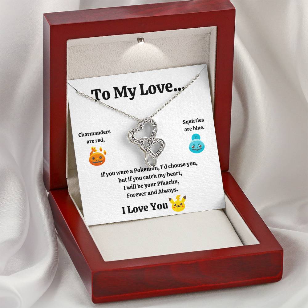 TO MY LOVE "CATCH MY HEART" DOUBLE HEARTS NECKLACE GIFT SET - ON CLOUD NINE GIFTS