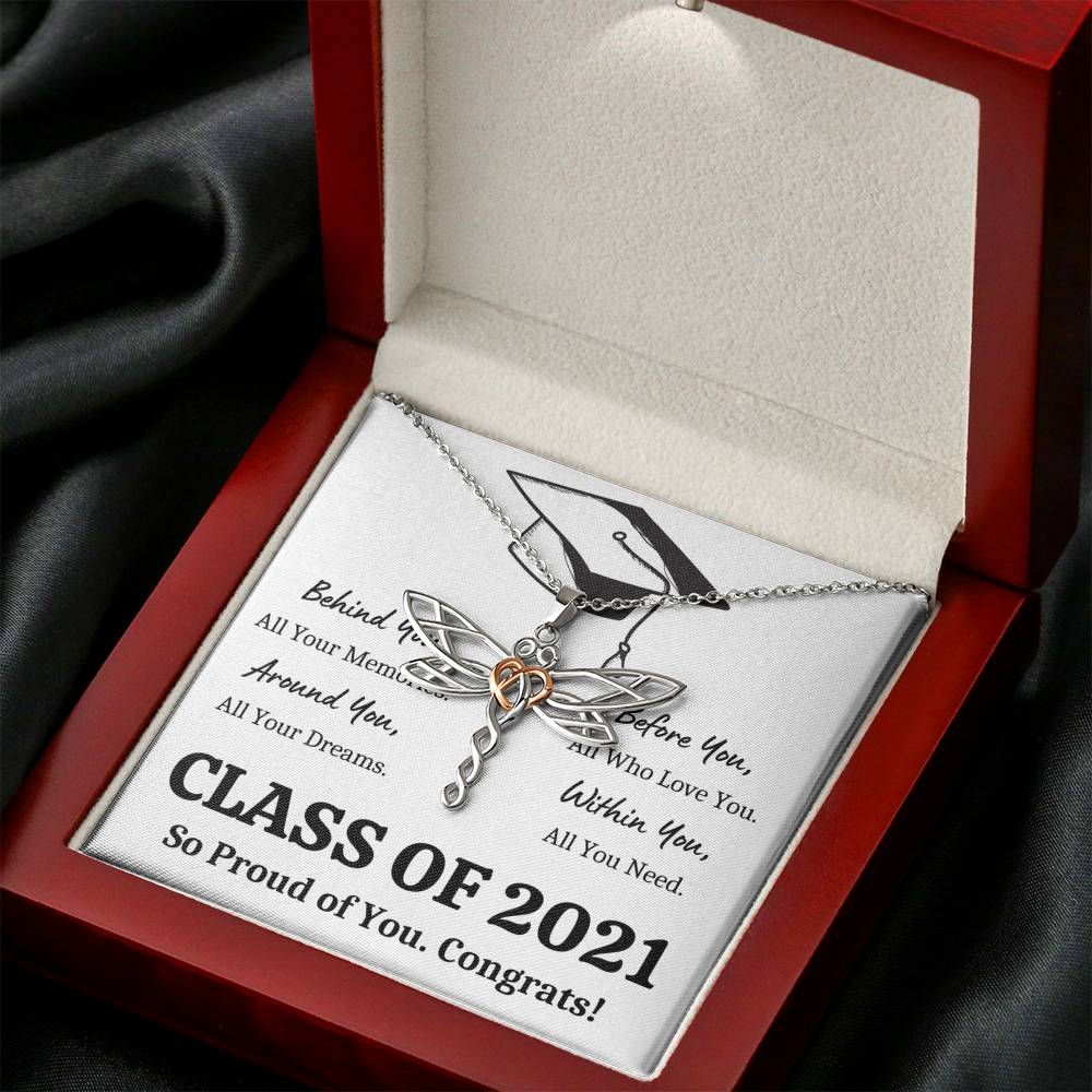 GRADUATION ALL YOU NEED DRAGONFLY NECKLACE GIFT SET - ON CLOUD NINE GIFTS