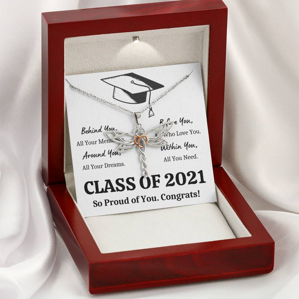GRADUATION ALL YOU NEED DRAGONFLY NECKLACE GIFT SET - ON CLOUD NINE GIFTS
