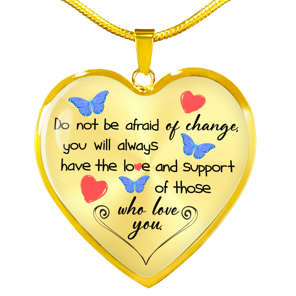 LOVE AND SUPPORT ENGRAVING HEART NECKLACE GIFT SET - ON CLOUD NINE GIFTS