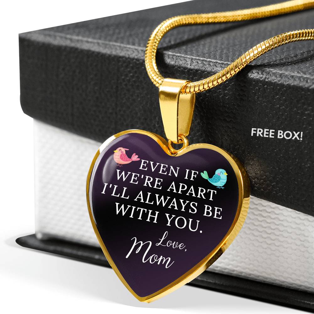 TO MY DAUGHTER FROM MOM "APART" ENGRAVING HEART NECKLACE GIFT SET - ON CLOUD NINE GIFTS