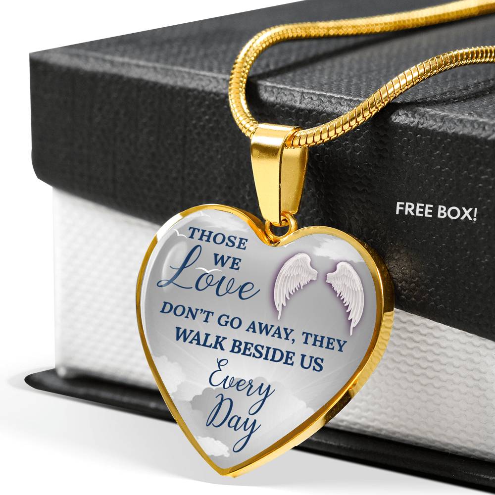 THOSE WE LOVE REMEMBRANCE ENGRAVING HEART NECKLACE GIFT SET - ON CLOUD NINE GIFTS