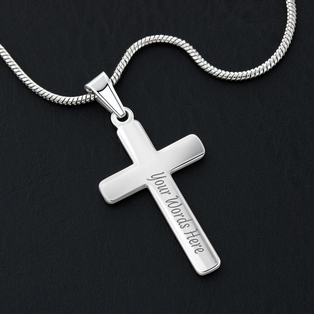 STAINLESS CROSS NECKLACE W/ BALL CHAIN & MC - ON CLOUD NINE GIFTS
