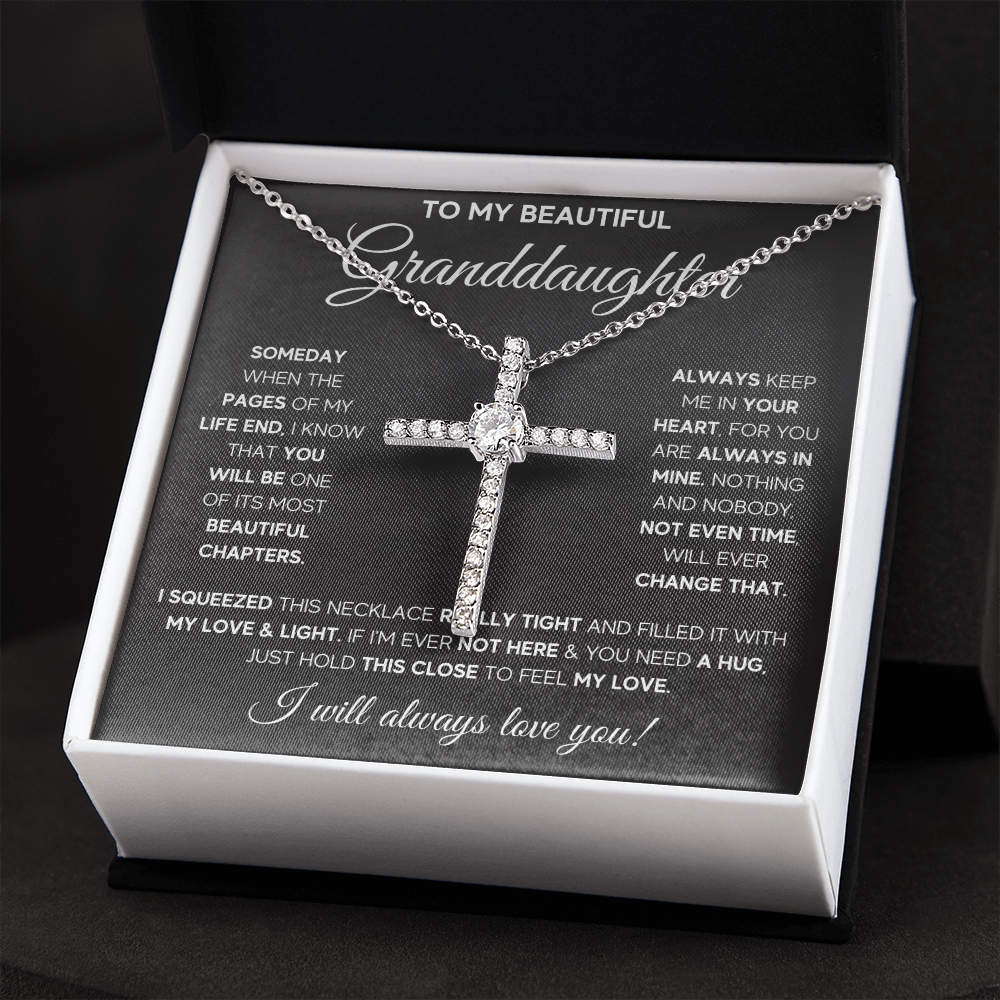 Etsy Granddaughter CZ CROSS NECKLACE - ON CLOUD NINE GIFTS