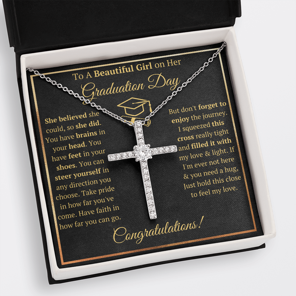 GRADUATION DAY CROSS NECKLACE GIFT SET - ON CLOUD NINE GIFTS