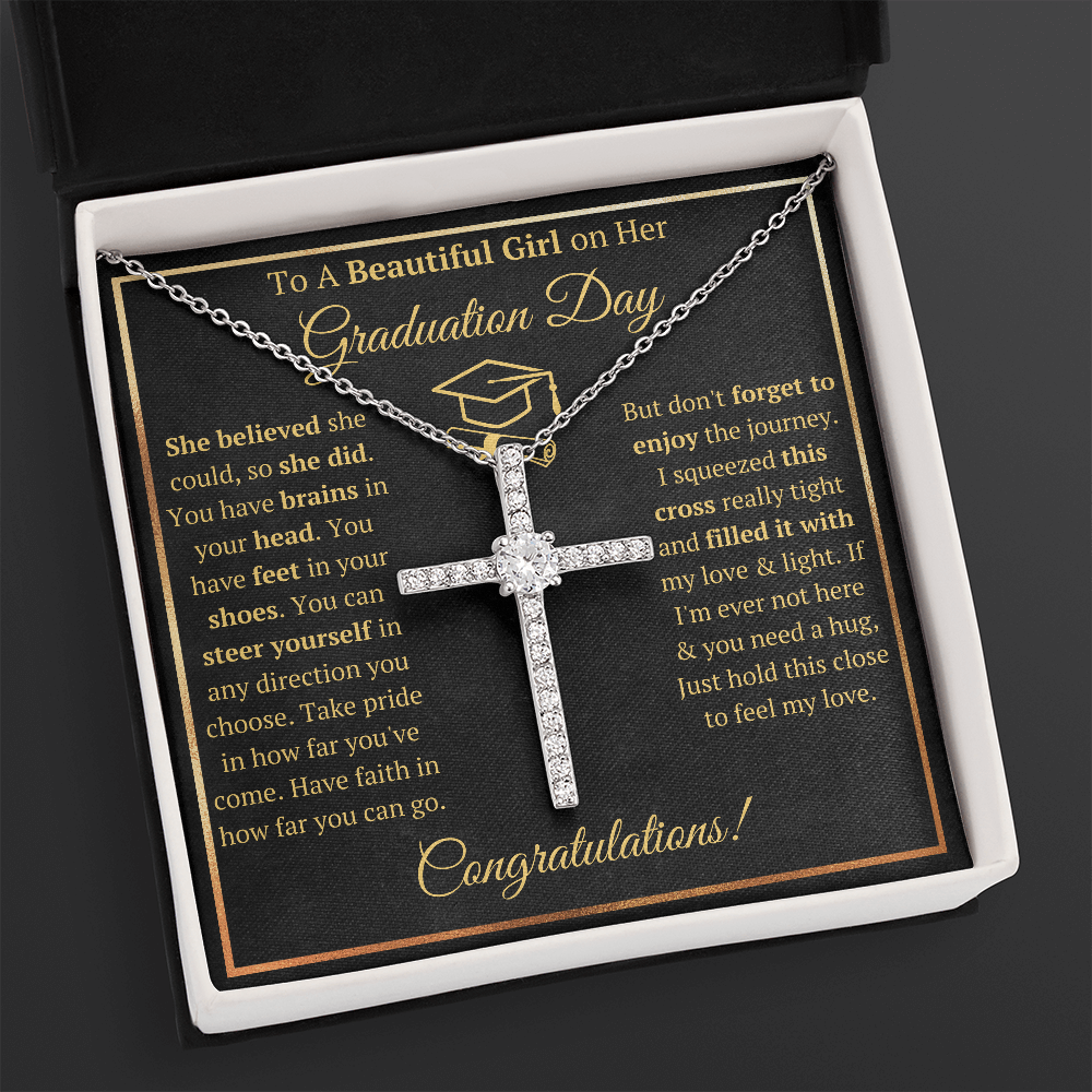 GRADUATION DAY CROSS NECKLACE GIFT SET - ON CLOUD NINE GIFTS