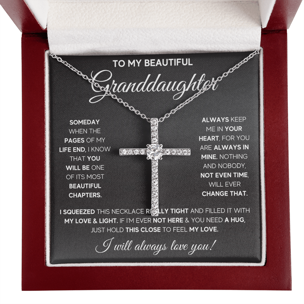 Etsy Granddaughter CZ CROSS NECKLACE - ON CLOUD NINE GIFTS