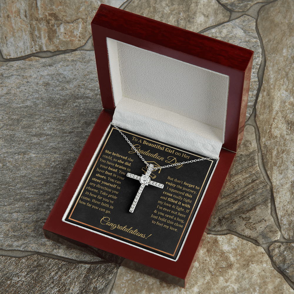 GRADUATION DAY CROSS NECKLACE GIFT SET - ON CLOUD NINE GIFTS