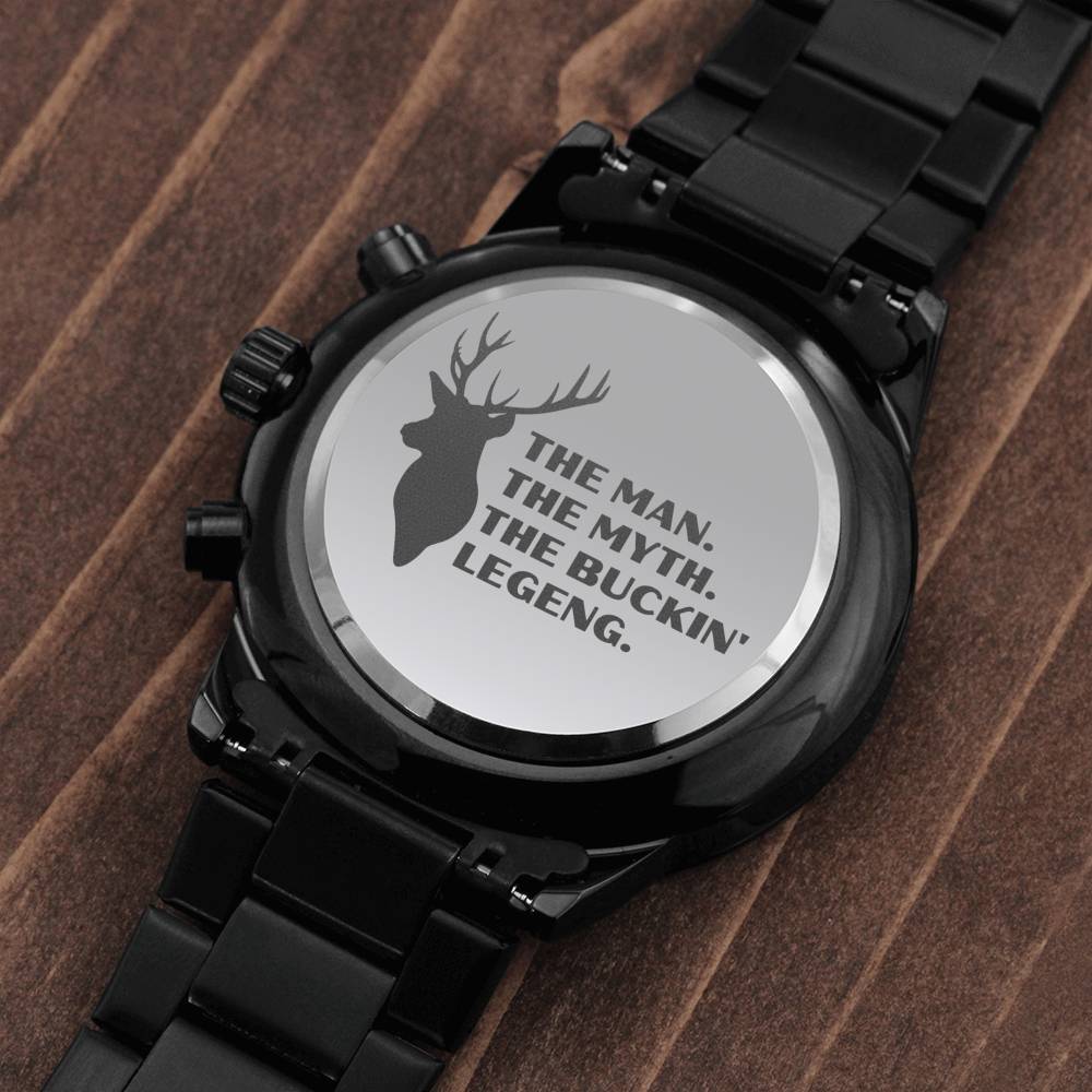 THE BUCKIN LEGEND ENGRAVED WATCH GIFT SET - ON CLOUD NINE GIFTS
