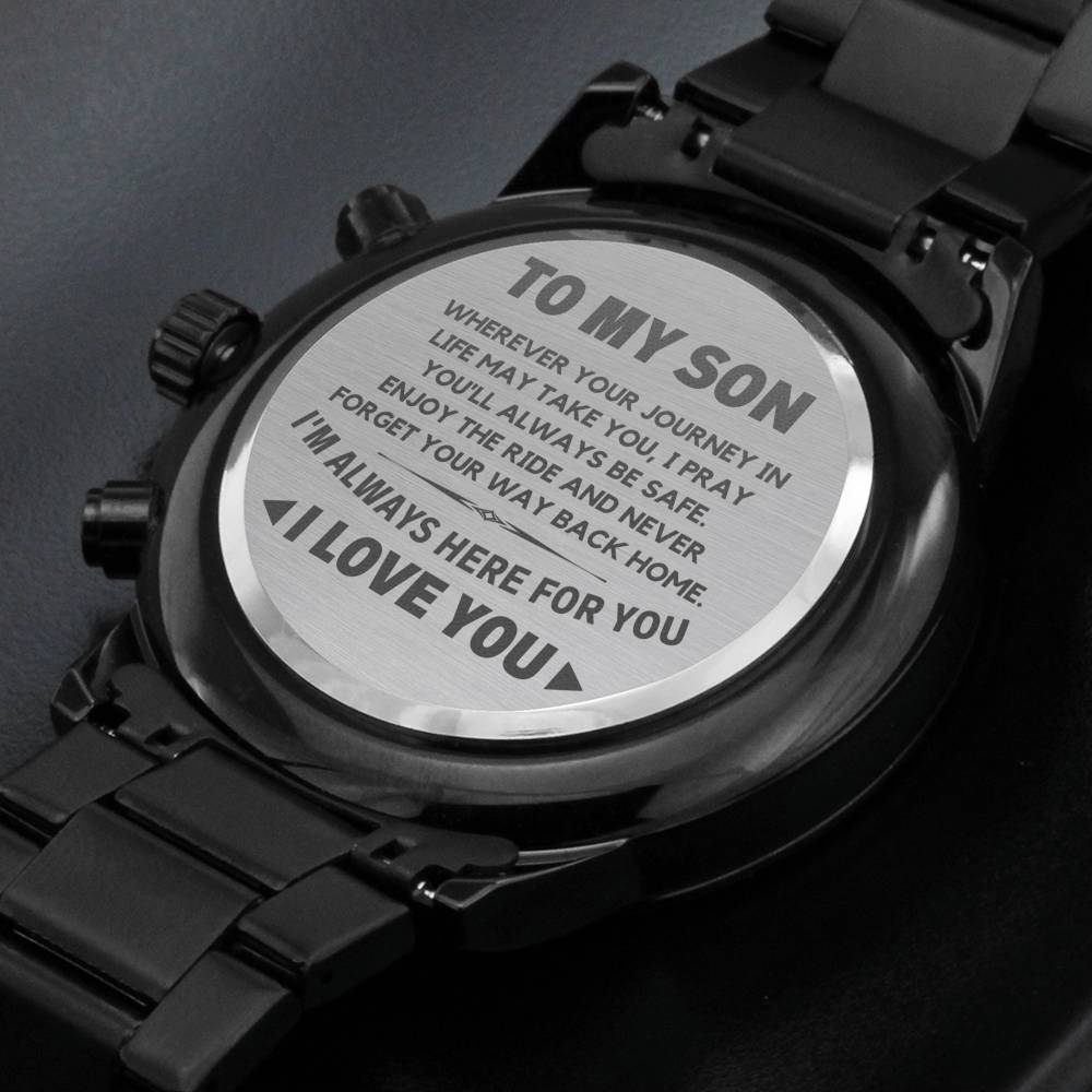 TO MY SON JOURNEY ENGRAVED WATCH GIFT SET - ON CLOUD NINE GIFTS