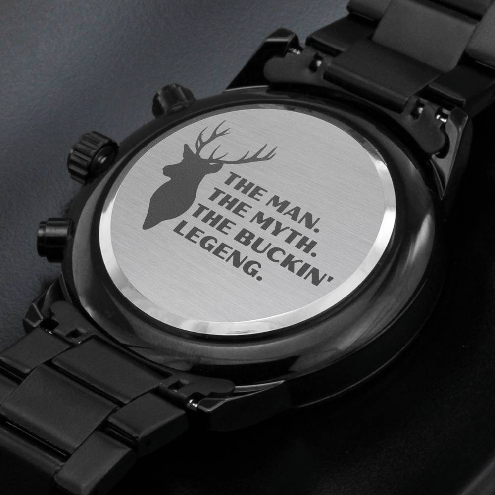 THE BUCKIN LEGEND ENGRAVED WATCH GIFT SET - ON CLOUD NINE GIFTS