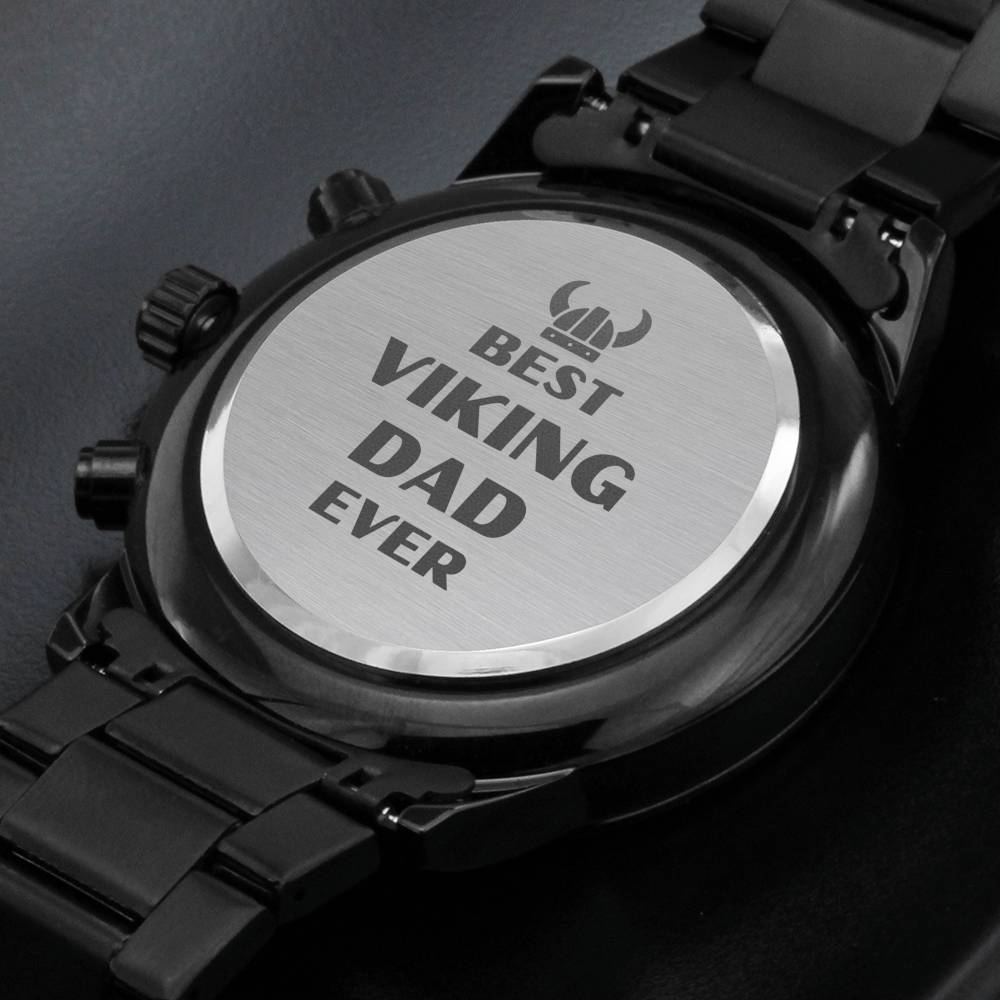 BEST VIKING DAD EVER ENGRAVED WATCH GIFT SET - ON CLOUD NINE GIFTS
