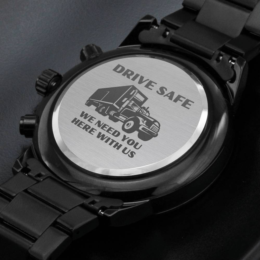 DRIVE SAFE WE NEED YOU HERE WITH US ENGRAVED WATCH GIFT SET - ON CLOUD NINE GIFTS