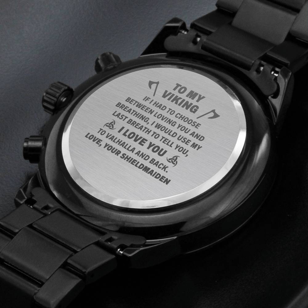 TO MY VIKING BREATHING ENGRAVED WATCH GIFT SET - ON CLOUD NINE GIFTS