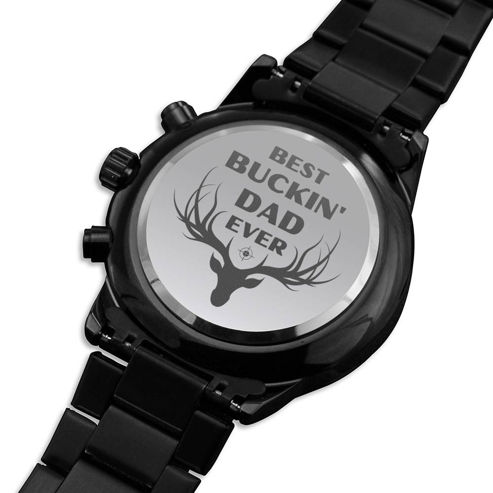 BEST BUCKIN DAD EVER ENGRAVED WATCH GIFT SET - ON CLOUD NINE GIFTS